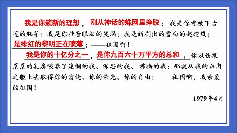 中考语文二轮专题复习：《现代文背诵篇目默写集训》课件03