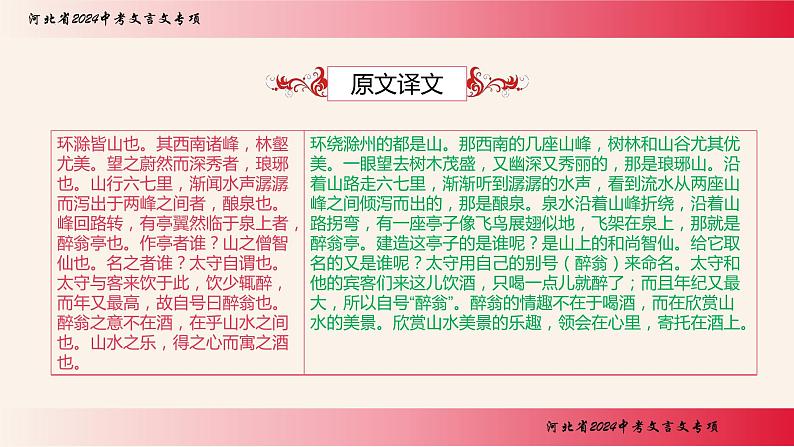 年中考语文二轮专题文言文复习《醉翁亭记》课件06