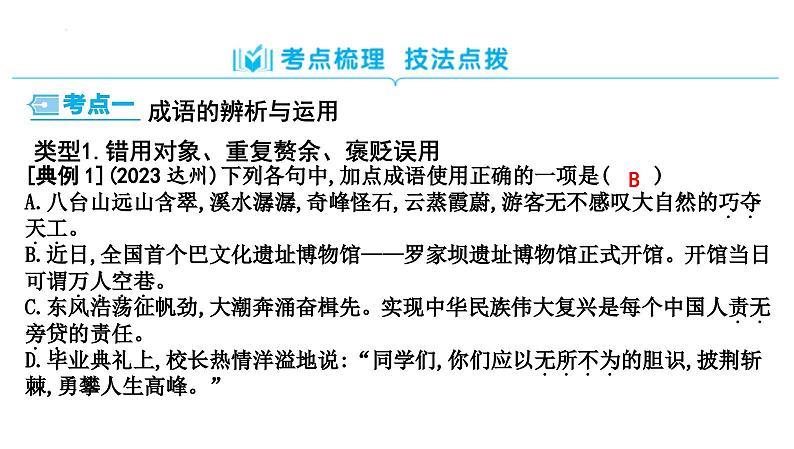 词语的理解与运用   课件- 中考语文二轮专题02