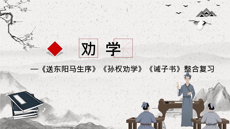 中考语文二轮专题复习：《劝学类文言文整合复习》课件第1页
