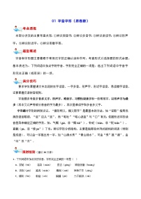 01 字音字形-中考语文备考手册（辽宁专版）知识点+练习