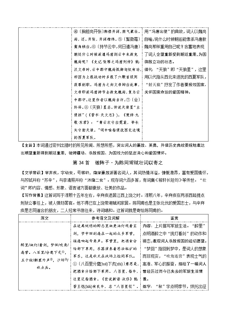 课标41首古诗词曲梳理九年级下册-中考语文备考手册（辽宁专版）知识点+练习第3页