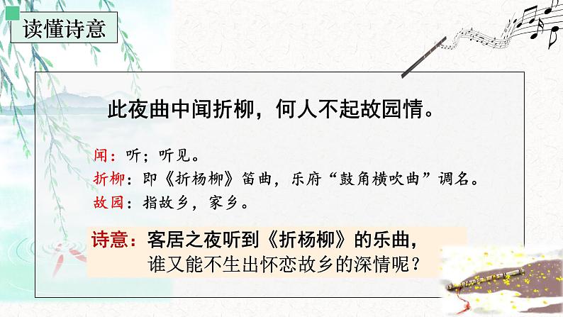 第三单元课外古诗词诵读《春夜洛城闻笛》课件+2023—2024学年统编版语文七年级下册07