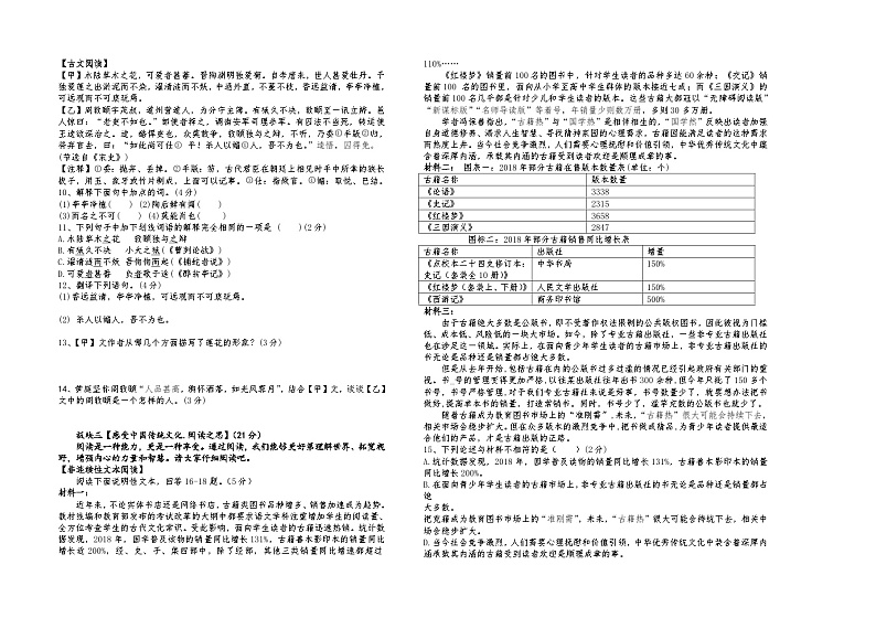 黑龙江省大庆市肇源县第四中学七年级语文2023-2024下学期竞赛试题02