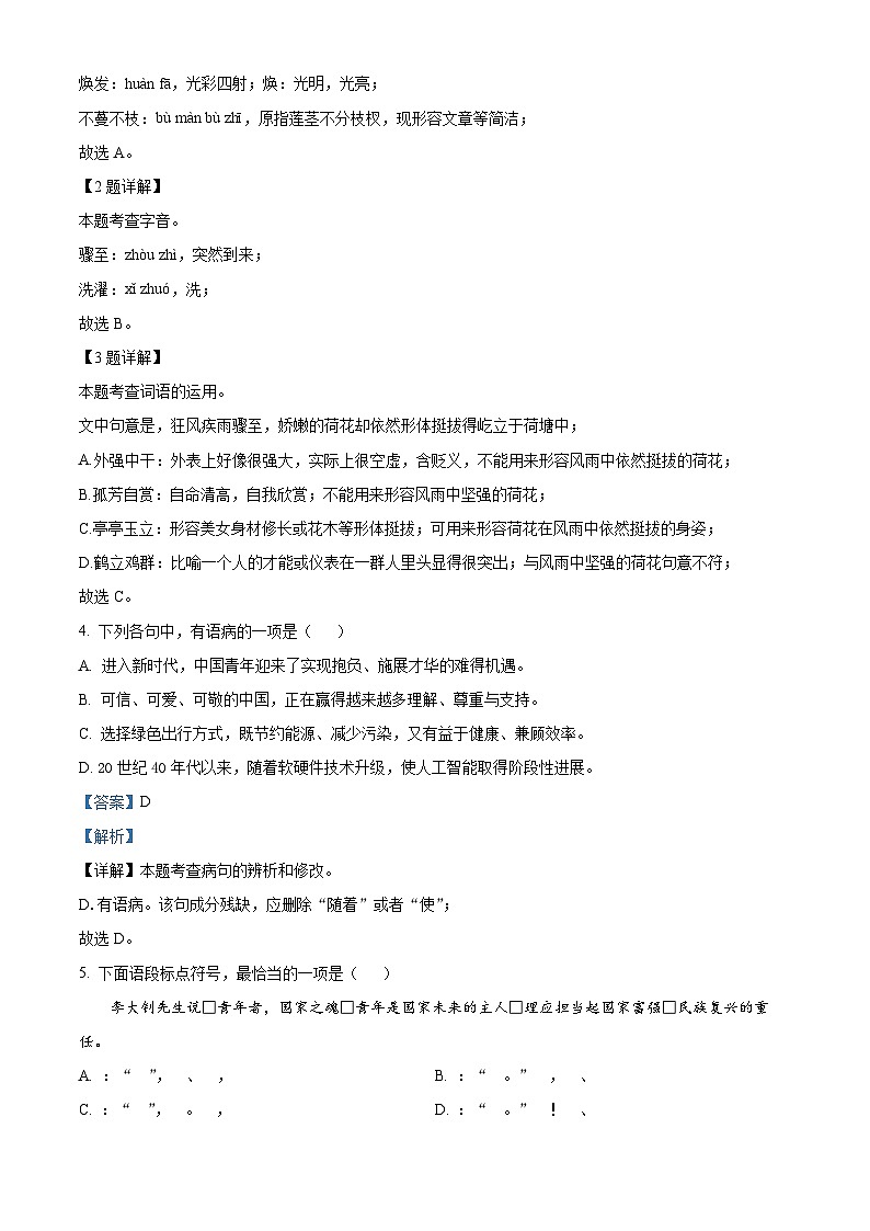 2024年西藏自治区中考二模语文试题（解析版）第2页