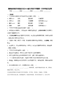 湖南省岳阳市岳阳县九校2024届九年级下学期第一次月考语文试卷(含答案)
