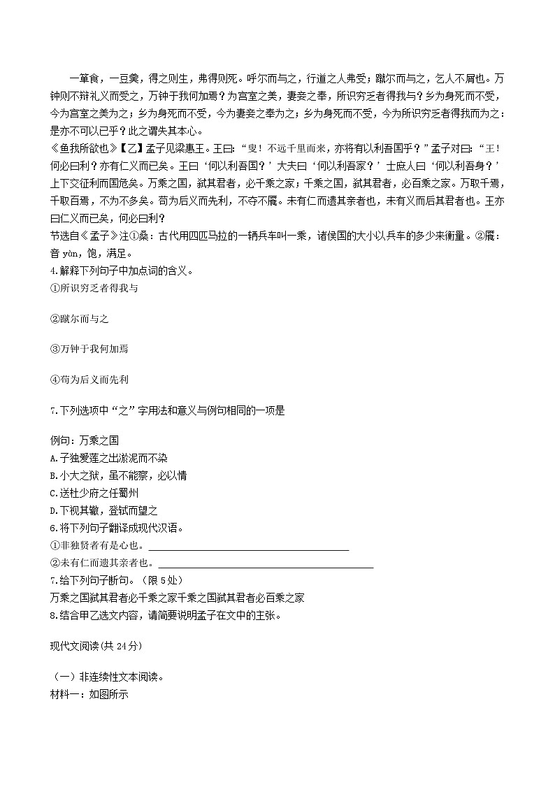 2021年湖南省邵阳市中考语文真题及答案02