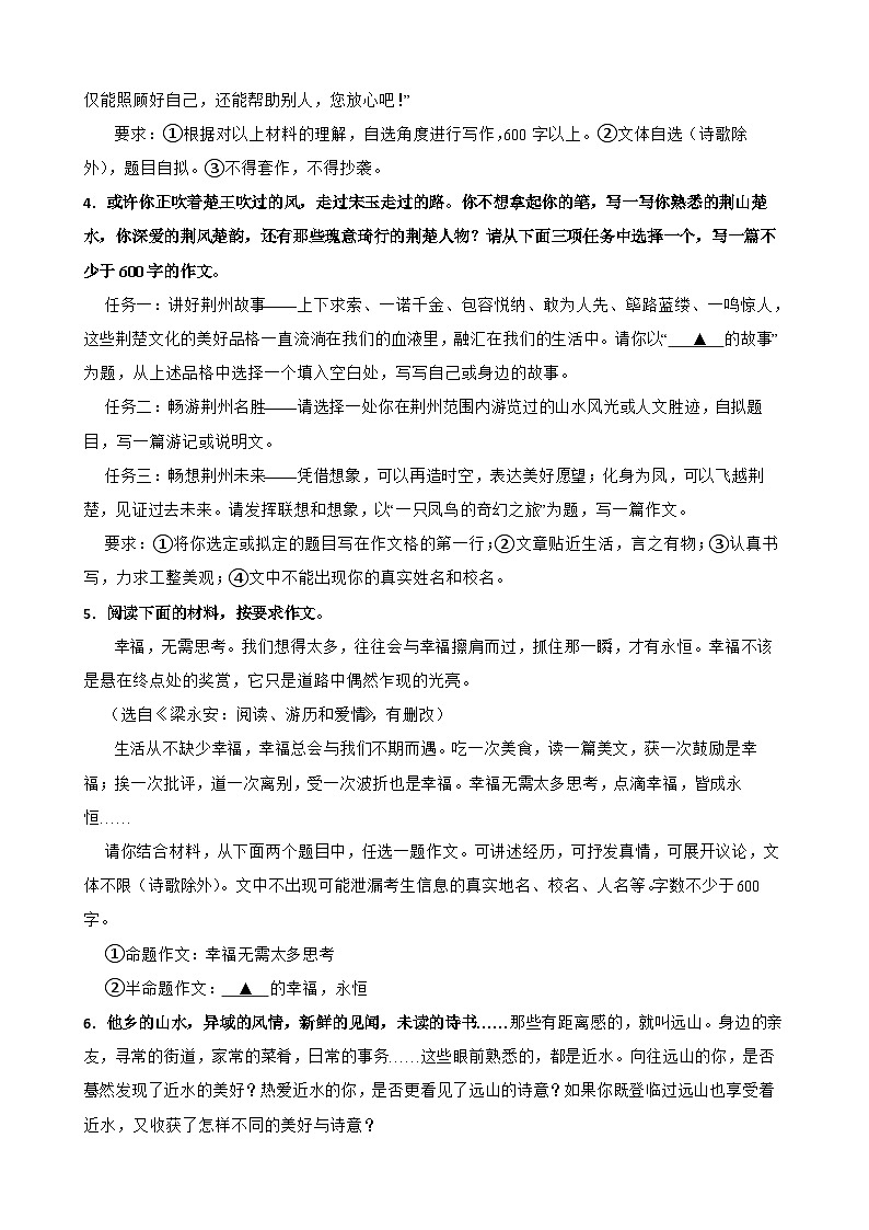 专题10：写作-2023-2024学年中考语文专题复习备考（湖北专用）第2页