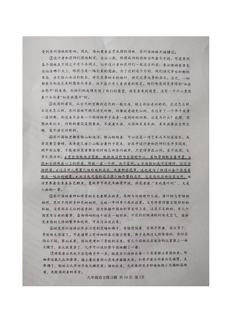 2024年山东省泰安市岱岳区中考一模语文试题03