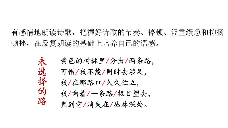 第20课《外国诗二首——未选择的路》课件 2023—2024学年统编版语文七年级下册第6页