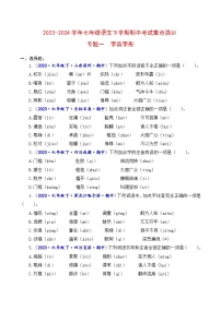 专题01 字音字形-2023-2024学年七年级语文下学期期中考试重点强训（全国通用）