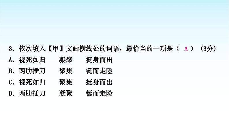中考语文复习积累与运用专题一语段综合主题2革命文化课件第6页