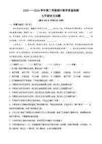 山东省禹城市2023-2024学年七年级下学期期中语文试题（原卷版+解析版）