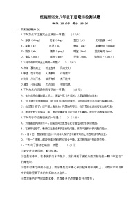 统编初中语文八年级下册期末试题（原卷+解析）