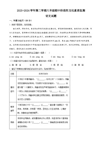 河南省南阳市唐河县2023-2024学年八年级下学期期中语文试题（原卷版+解析版）