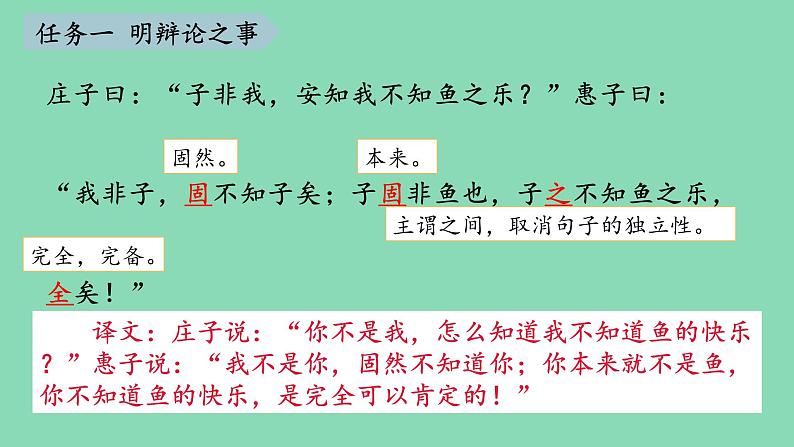 部编版语文八年级下册《庄子与惠子游于濠梁》优课教学课件第7页