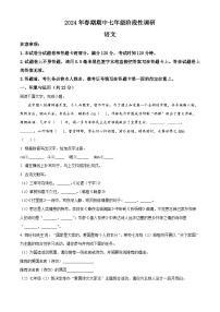 河南省南阳市方城县2023-2024学年七年级下学期期中语文试题（原卷版+解析版）