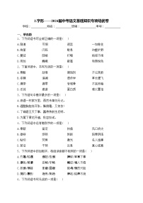 2.字形——2024届中考语文基础知识专项培优卷(含答案)