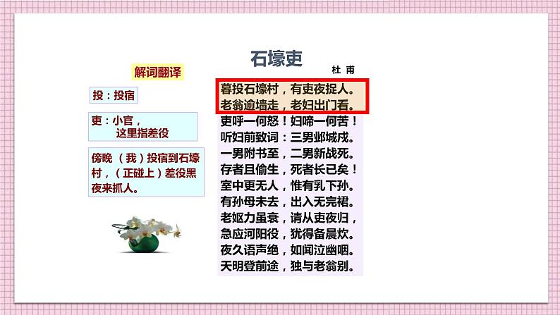 部编版八年级语下册 《石壕吏》课件第8页