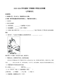 江苏省南京市江宁区2023-2024学年七年级下学期期中语文试题（原卷版+解析版）