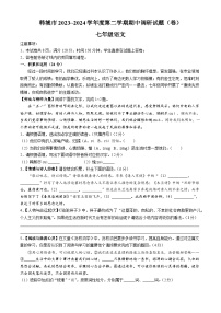 陕西省渭南市韩城市2023-2024学年七年级下学期期中语文试题