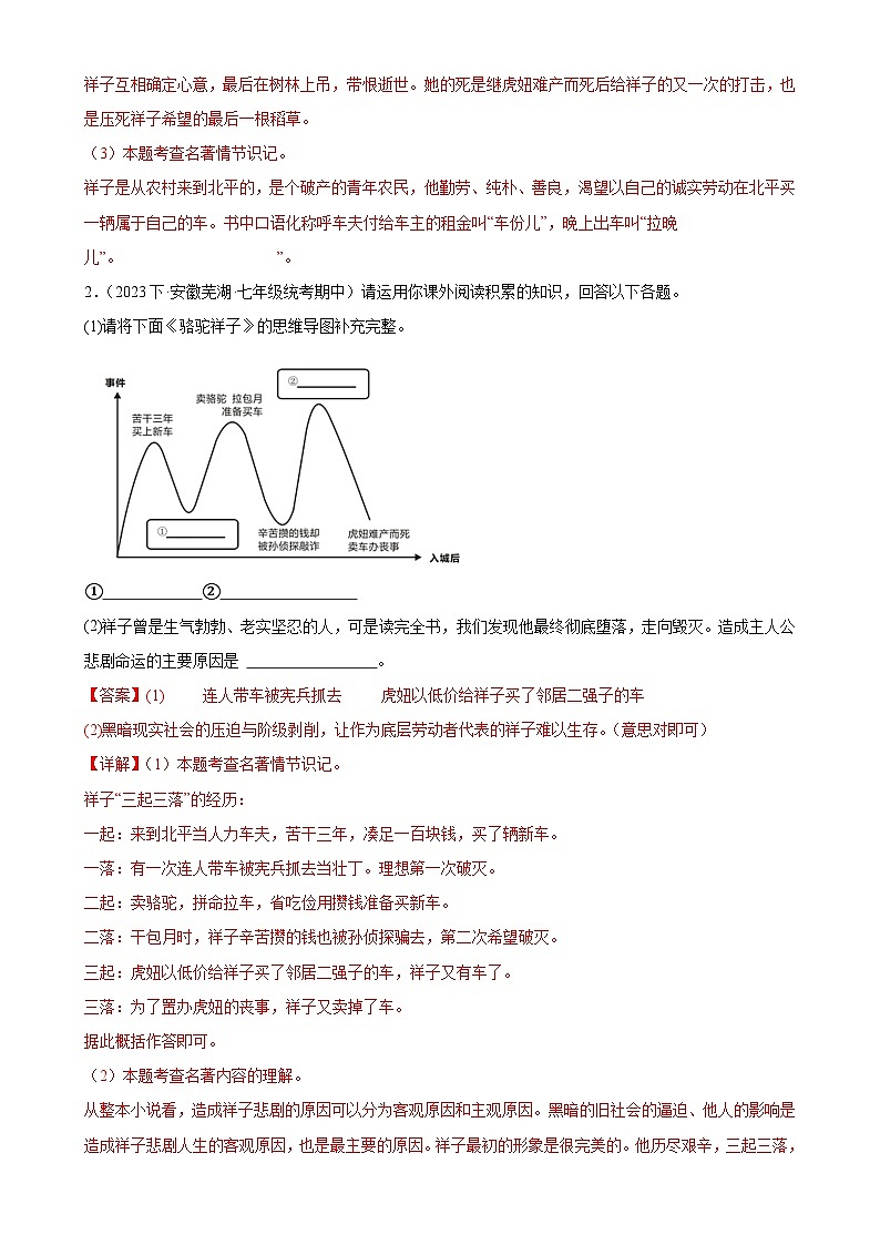 专题06：名著导读（考题猜想）试卷-2023-2024学年七年级语文下学期期中考点大串讲（统编版）（原卷版+解析版）02