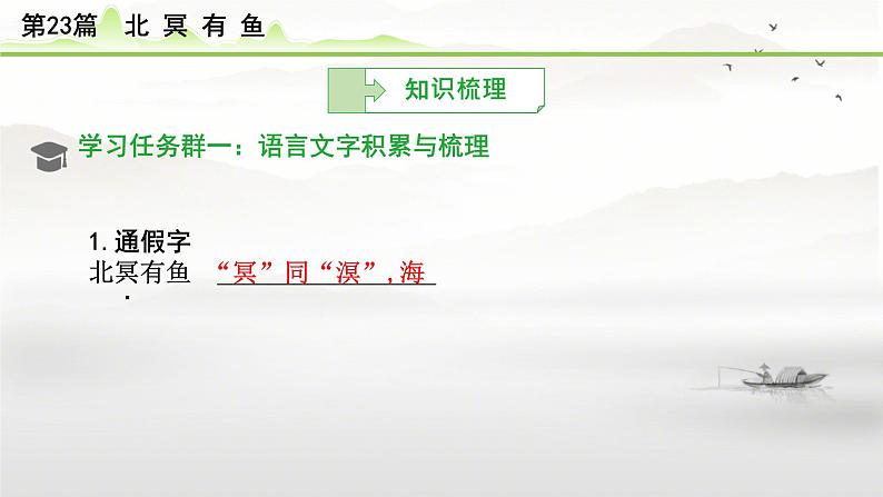 中考语文备考文言文梳理与迁移训练 -《北冥有鱼》课件第8页