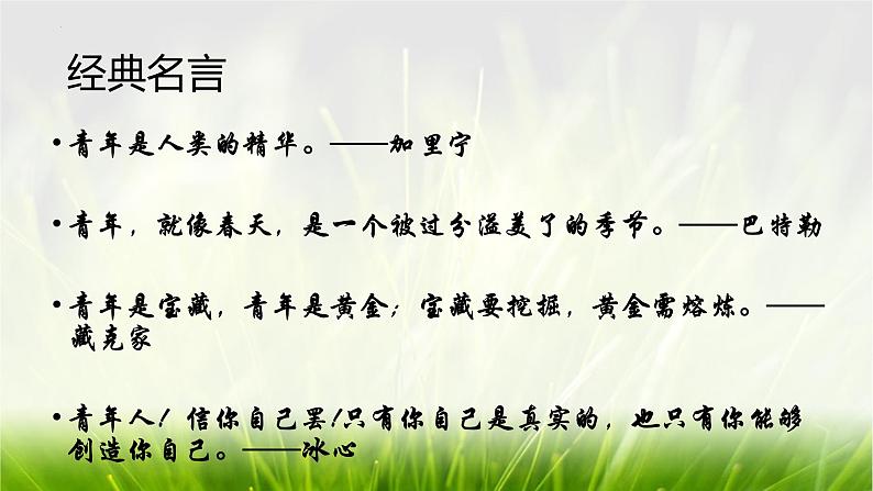 中考语文作文素材积累：青年榜样  课件第6页