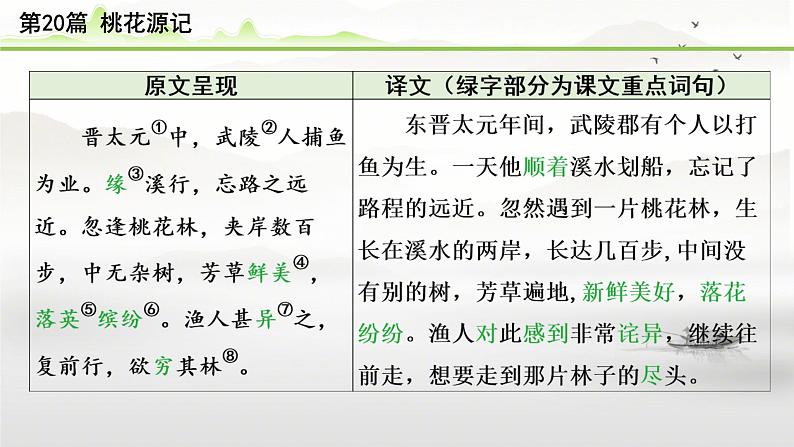 中考语文备考文言文梳理与迁移训练《桃花源记》课件PPT第3页