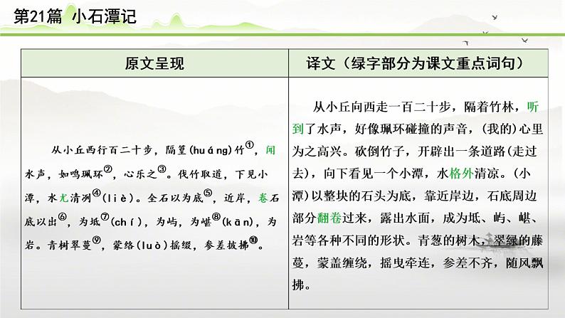 中考语文备考文言文梳理与迁移训练《小石潭记》课件PPT03