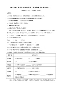 2023-2024学年七年级语文第二学期期末模拟卷（3）（含答案解析）