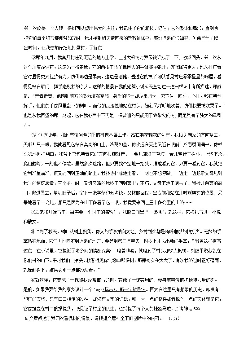 2024年浙江省杭州市滨江区中考一模语文试卷03