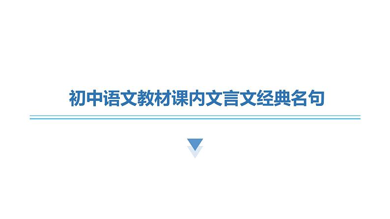 中考语文复习教材文言文经典名句课件第1页