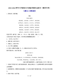 专题08 诗歌鉴赏-2023-2024学年八年级语文下册备考期末总复习