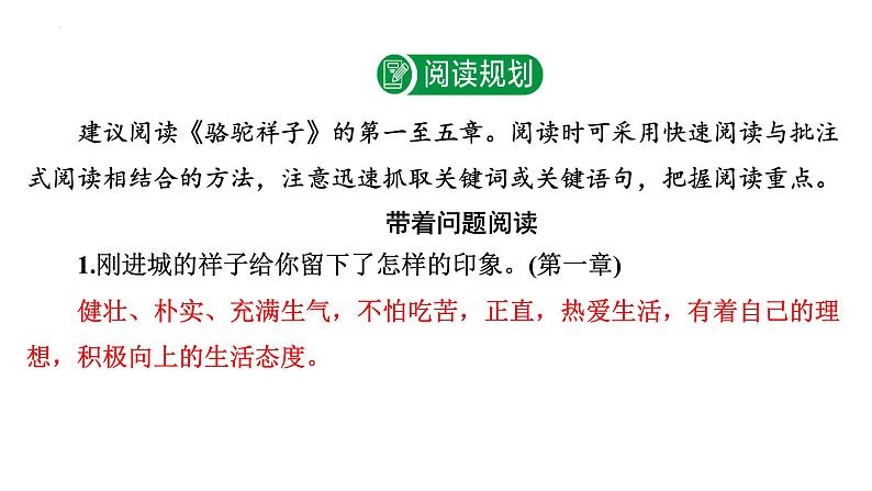 2024年九年级语文中考名著阅读突破第3部  《骆驼祥子》识记（课件）第3页