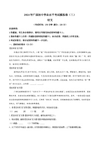 2024年广西壮族自治区崇左市宁明县中考二模语文试题（含解析）