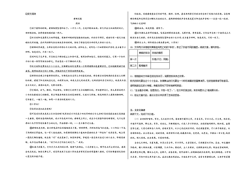 部编版语文九年级下册综合基础复习试题（十六）第3页