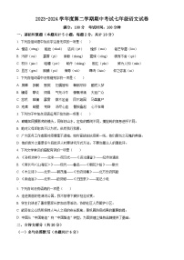 山东省济宁市北湖区2023-2024学年七年级下学期期中语文试题（原卷版+解析版）