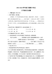 河南省周口市扶沟县2023-2024学年八年级下学期期中语文试题（含解析）