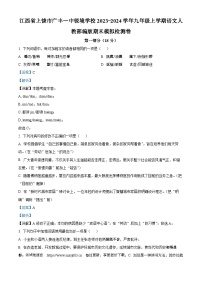 期末复习测试题 江西省上饶市广丰一中锐境学校2023-2024学年统编版语文九年级上册