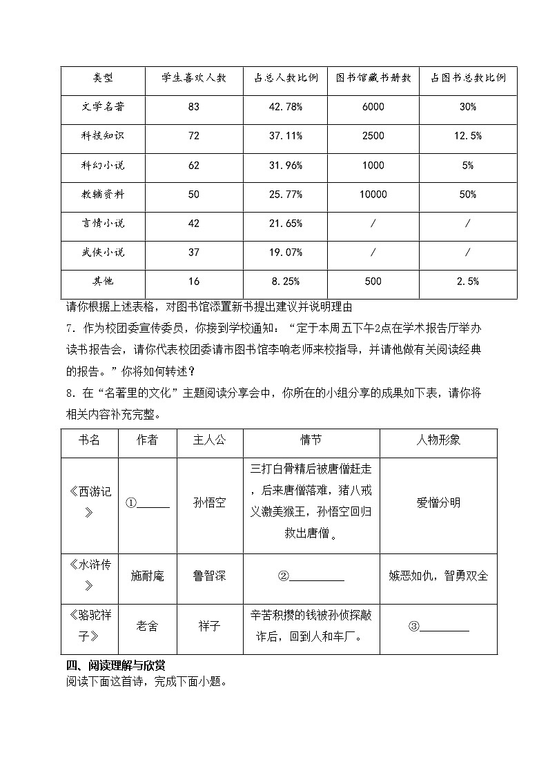 内蒙古呼伦贝尔市鄂伦春自治旗2024届九年级下学期中考一模语文试卷(含答案)03