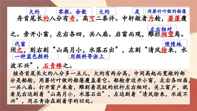 2024-2025学年部编版八年级语文下《核舟记》课件第8页