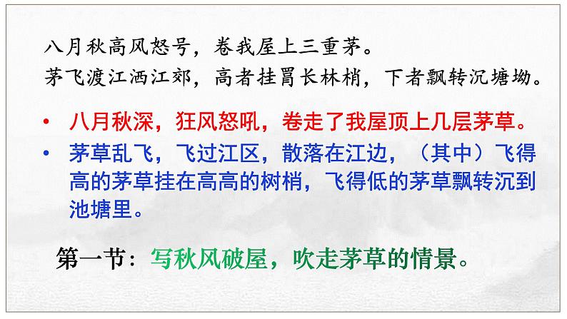 2024-2025学年部编版八年级语文下24.《茅屋为秋风所破歌》课件第8页