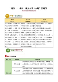 题型11  概括、探究主旨（主题）类题型（答题模板）-2024年中考语文答题技巧分类练习_zip