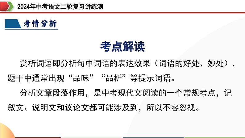 专题19 词、句、段的作用及赏析（课件）-2024年中考语文二轮复习课件（全国通用）第6页
