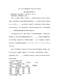 91，2023年云南省初中学业水平考试密卷语文试题（三）