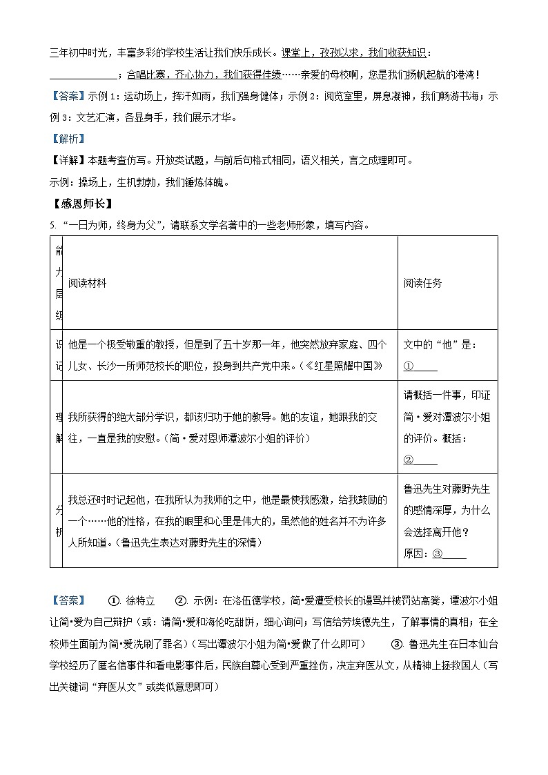 13，2023年浙江省温州市瑞安市中考模拟语文试题第3页