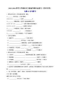 专题03：名句默写-2023-2024学年八年级语文下册备考期末总复习（江苏）