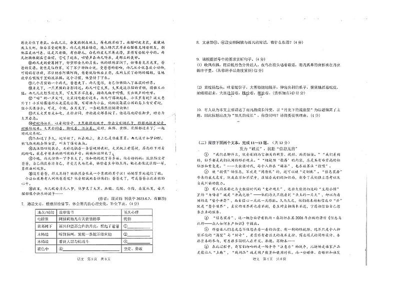 2024年河南省商丘市梁园区兴华学校中考四模语文试卷第2页