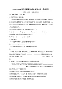 河南省三门峡市陕州区2023-2024学年七年级下学期期中 语文试题（含解析）